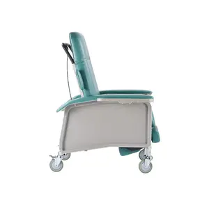 VEVOR Geri Chair Recliner, 4-Position Reclining Geri Chair, Trendelenburg Medical Recliner Chair with 4 Wheels, Soft Padded Seat 2 Trays for Hospital, Nursing Home, Geriatric Home Care