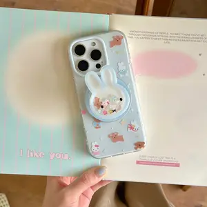 Light Blue Bear Miffy Case for Apple iPhone 17 Pro Max, Creative Fashion Phone Cover, Stylish Protective Case for iPhone 16 15 14 Pro Max, Accessories, Casing