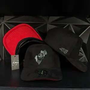 Querétaro México SnapBack Hat-Black/Red Suede