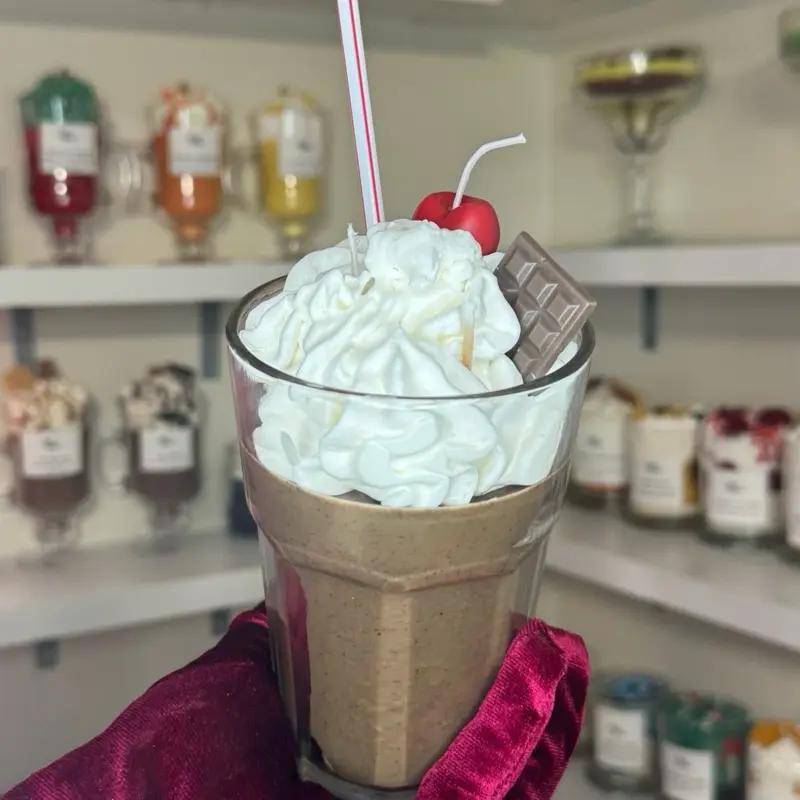 Chocolate shake candle