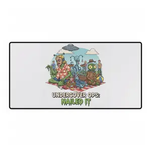Undercover Ops Desk Mat, Alien-Themed Desk Accessory for Gamers, Home Office Decor, Fun Gift for Students, Quirky Workspace Mat, [...]