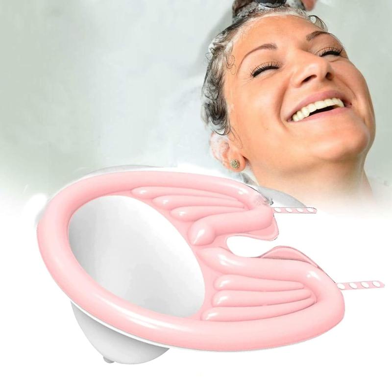 Portable Inflatable Shampoo Basin for Bedside and in Bed - Perfect for Bedridden and Handicapped - Wash Hair in Bed Shampoo Bowl with Drain Tube
