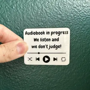 Audiobook-listen don’t judge audio player vinyl sticker