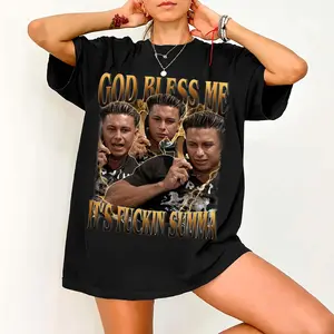Funny Bootleg God Bless Me Its F_ckin Summah Shirt, Humorous Beach Vibes Graphic T-Shirt, Retro Bootleg Tee For Party Lovers, Unisex Tee for Fan