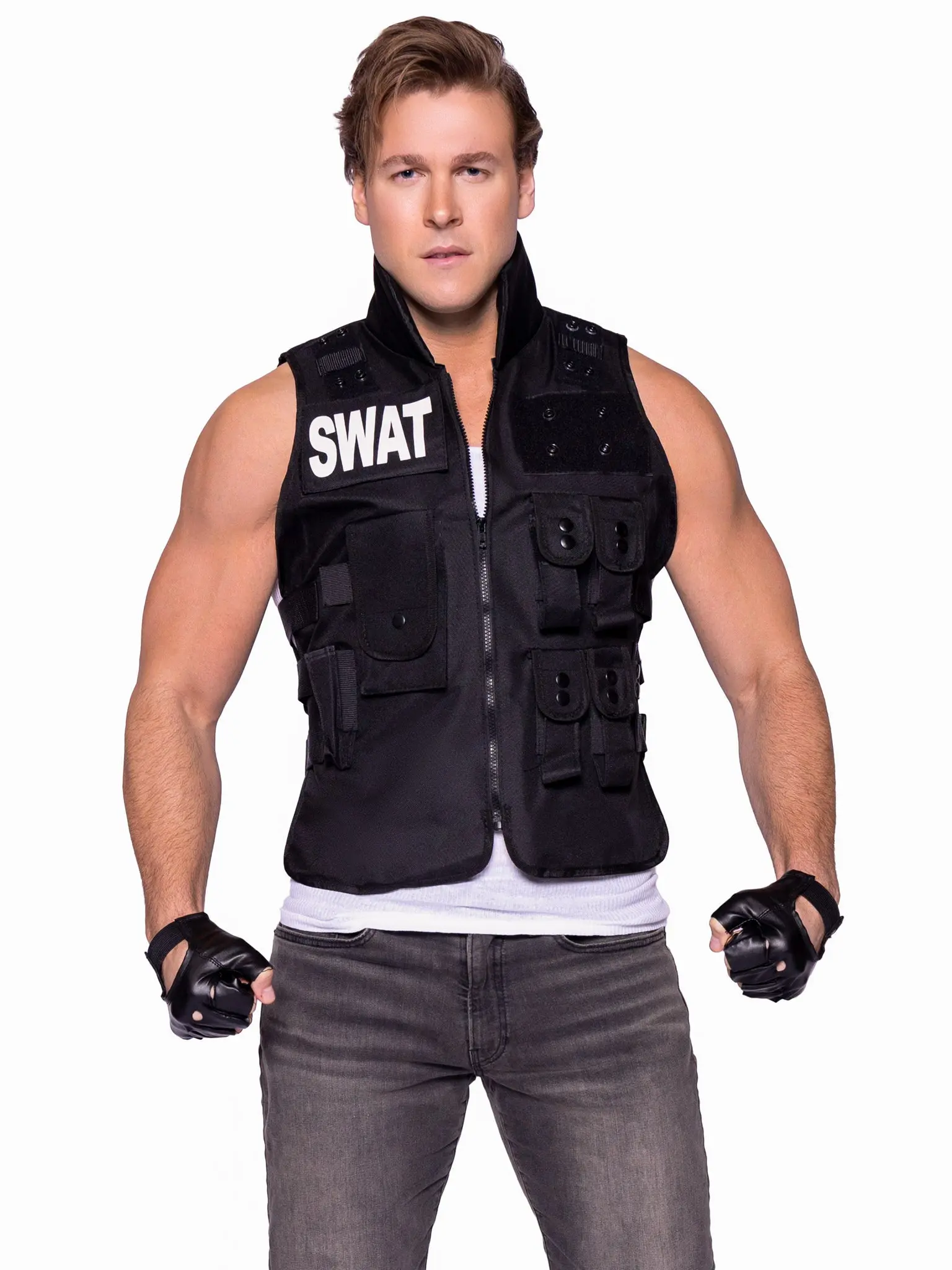 Men's SWAT Commander Halloween Costume Vest Men's SWAT Commander Halloween Costume Vest