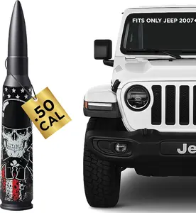 Short Bullet Truck Antenna for Jeep, Wrangler, Gladiator, Anti-Theft Car Wash Safe Replacement, Exterior Accessories