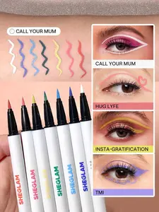 SHEGLAM Color Crush Liquid Eyeliner – Call Your Mom, High Pigment White Eyeliner, Smudge-Proof & Long-Lasting Waterproof Eye Makeup