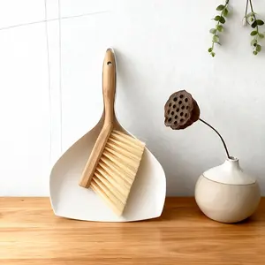 1 Set Mini Broom and Dustpan Handheld Sweeper with Dustpan Hard Floor Cleaner for Kitchen Living Room Windowsill Home Cleaning Tools