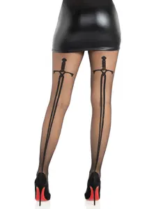 Sword Back Seam Tights