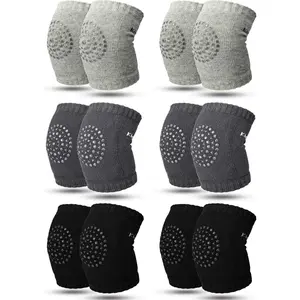 6 Pairs Crawling Knee Pads Anti-Slip Baby Knee Protectors Toddlers Leg Warmers