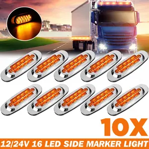 16LED Side Marker Light, 12-24V LED Side Marker Light, Universal Position Side Lights for Truck Trailer, Car Decorative Light, Led Car Ambient Light