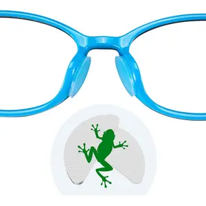 Eyeglass Nose Pads, 1.5mm Thk., Thousands of Frog-Inspired Microstructured Fibers, Anti Slip Soft Adhesive  Nose Pads, Glasses Nose Pad for Glasses, Sunglasses (5 Pairs Clear)