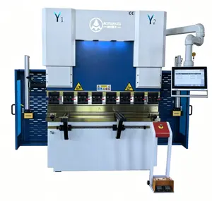 Best-Selling Blue and White Bending Machine with 40T Capacity, 1600mm Size, DA53T System, Aluminium & Carbon Steel Build, Anti-Torque Design, Ball Screw Linear Guide