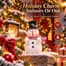 Hodao "NOONO" Funny Smirking Christmas Snowman - Rude & Cute Cheerful Smile Resin Figurine, Hilarious Anti-Holiday Xmas Table Top Decor, Scarf-Compatible Gag Gift