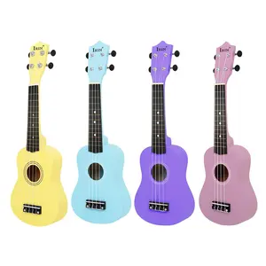 21 Inch Ukulele, 1 Count Colorful Basswood Ukulele, 4 Strings Mini Guitar, Musical Instrument for Beginners, Teachers, Students, Gifts