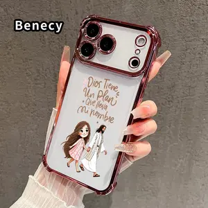 Four-corner air-cushion shockproof silicone phone case — Faith Plan design, an instantly ready aesthetic gift, suitable for iPhone 17, 16, 15, 14, 13, 12, 11, X, XS, XSMAX series