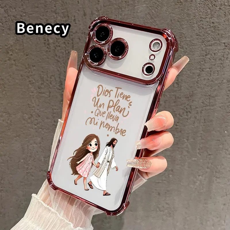 Summerwins 4-Corner Shockproof Silicone Cellphone Case - TPU Casing Cover, Faith Plan Design, Aesthetic Fit, Gift-Ready Accessory, Protection for iPhone X,XS,XS MAX,11,12,13,14,15,16,17