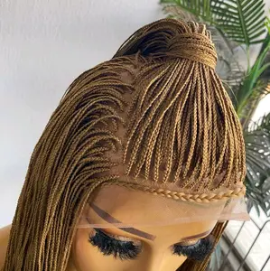 Micro Box Braid Wig 18 Inches Full Lace Synthetic Hair Extensions for Women