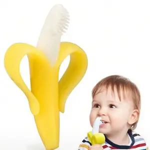 1pc Silicone Baby Banana Teething Toy - Safe Chew Toy for Infants