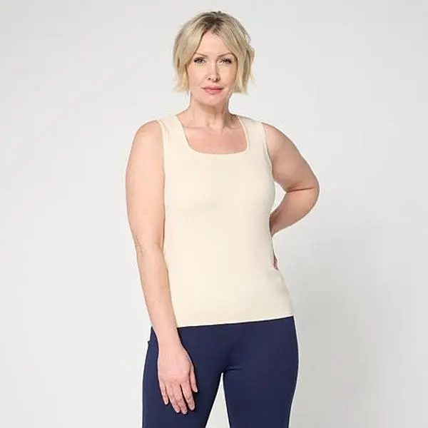 C. Wonder C Wonder Square-Neck Sweater Knit Tank