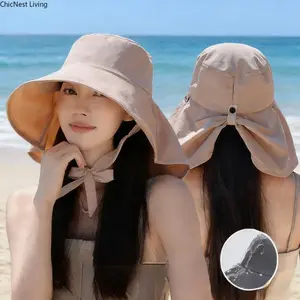Spring/Summer Wide-brimmed Sun Hat, Korean Style Fashion Shawl, Outdoor Double-Layer Quick-Drying Waterproof Fisherman Hat comfortable