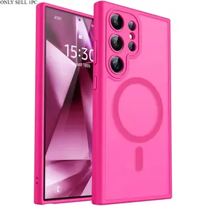 Solid Color Phone Case with Full Camera Lens Protector, Translucent Matte Back Shockproof Protective Phone Cover, Phone Accessories Compatible with Samsung Galaxy S25 Ultra, Casing, Smartphone Protector