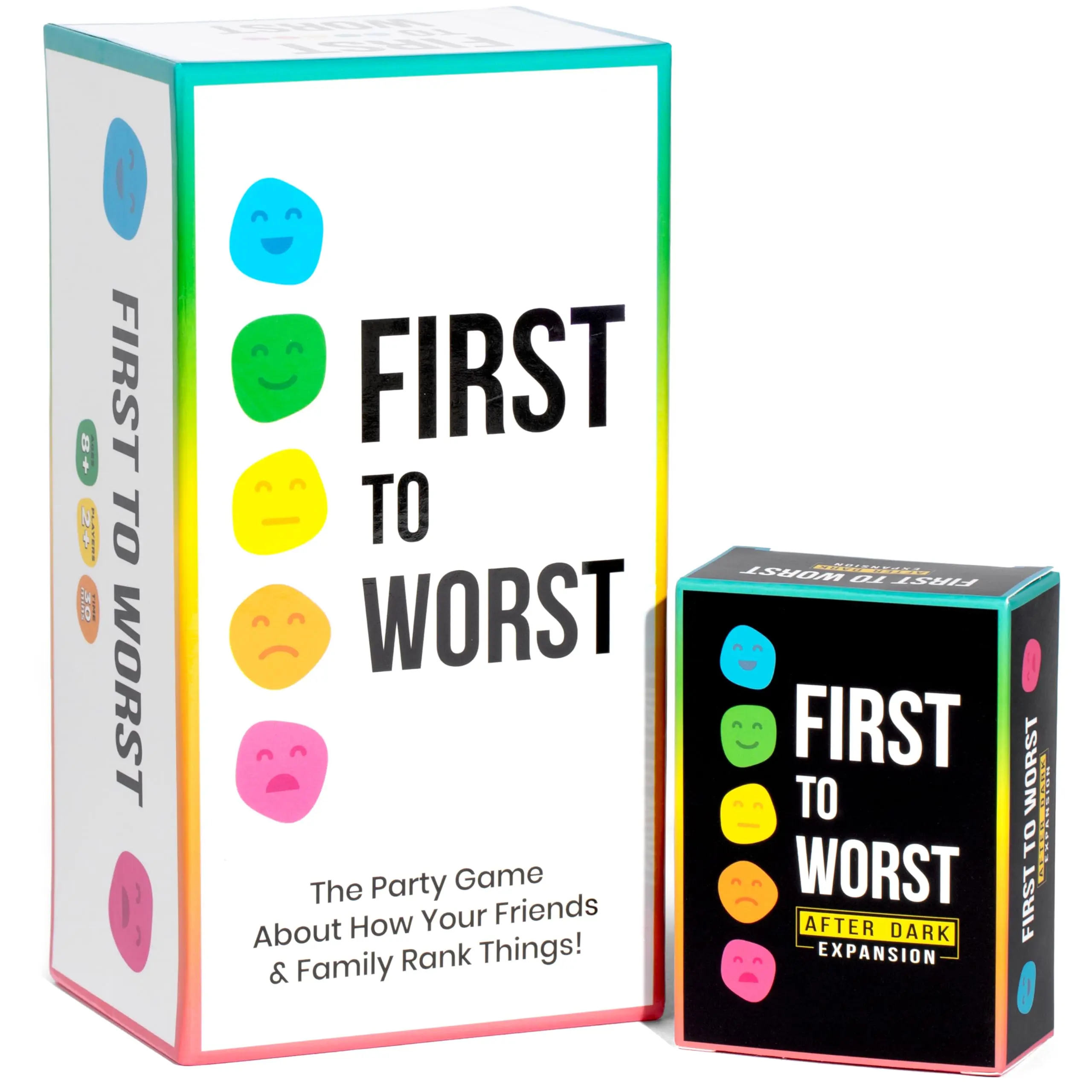 FIRST TO WORST Party Game + After Dark Set – Adult Card Game About How Your Friends and Family Rank Things | Funny Ranking & Guessing Board Game for Friends, Game Nights, Parties & Fun Gift Ideas