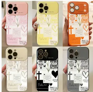 Bible Quotes Phone case for iPhone 17Pro Max Air 16 15Plus 14 13 12 11 cases, Drop-Proof Phone Case Flower Cute Gift for Her.  #DSCFYTSZJ3