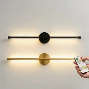USB Rechargeable Wall Lamp, 19.69 Inch / LED Light with Remote Control, Adjustable Lights, Adjustable Brightness, Easy Installation
