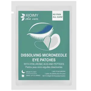 4pcs Hyaluronic Acid & Plant Extract Micro Needle Eye Patches, Moisturizing & Firming, Suitable for All Skin Types, Long <0.25mm Needles, Under Eye Patches, Eye Treatment Mask