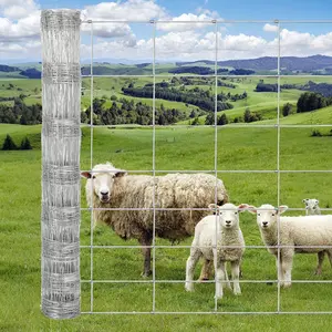 [NEW PRODUCT - FLASH SALE] Garvee 4'x164'-Duty Galvanized Livestock Fence – Woven Wire, Hinge Knot, 14 Gauge – Secure Goats, Sheep, Hogs – Durable Farm & Pasture Perimeter Fencing