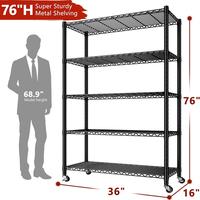 5 Tier&2100LBS-35.8"W*16.2"D*76"H
