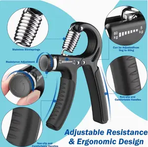 Hand Grip Strengthener Kit 5 Pack Forearm Grip Adjustable Resistance Hand Gripper, gripper ,overhand grip, forearm veins,Finger Exerciser, Finger Stretcher,Grip Ring Stress Relief Grip Ball For Athletes, Boyfriend Gift