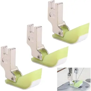 3 Pack Industry Sewing Machine Teflon Presser Foot Non-Stick Boat Shaped Presser  for  Consew Juki Mitsubishi  Sunstar Industrial  Machines Lockstitch Sewing Machines