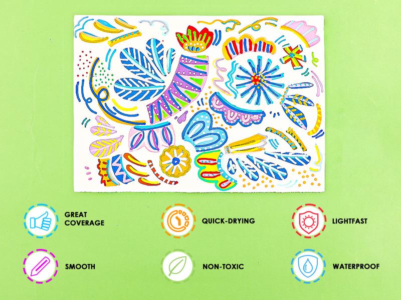 [Flash Sale] Grabie Acrylic Markers Paint Pens Set (Drawing Pad Included), for Rock Painting, Ceramic, Canvas, Plastic, Glass artmarkers acrylic paintmarkers, coloring, artist, creative, durable, glossy, easily, waterproof, gift for valentines's day