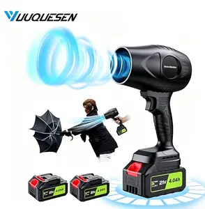【FathersDayGift】YUQUESEN Cordless Leaf Blower Handheld 300000 RPM with 2 Packs 4.0Ah Batteries and Charger for Balcony Cleaning Lawn Care Blowing Leaves and Dust Quick Cleaning Multifunctional Fan Foldable Pedestal Fan