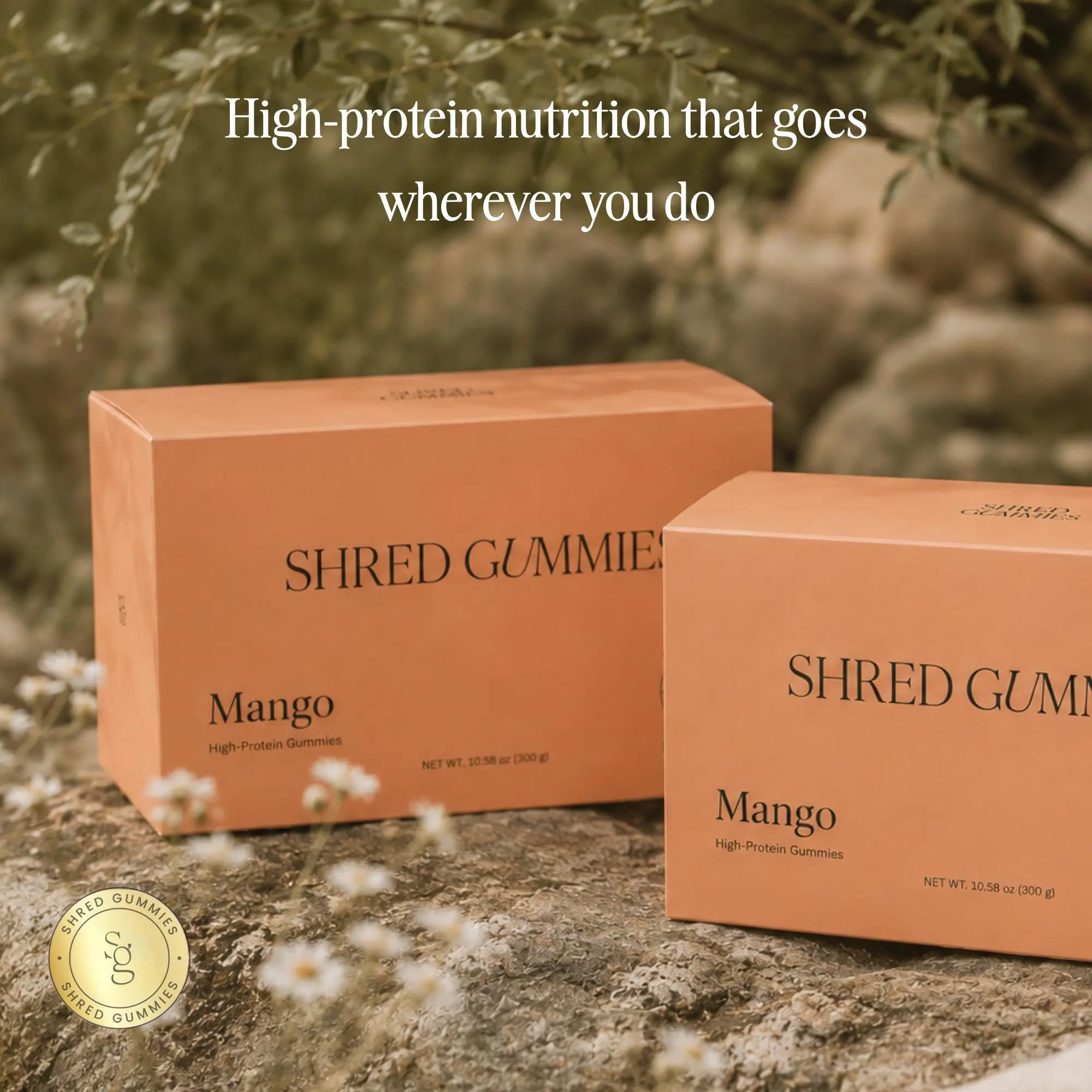 Shred Mango Protein Gummies - 20 Pouches, Fitness Protein Supplement, Dietary Healthcare Product