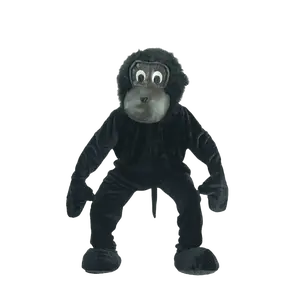 Scary Gorilla Mascot Costume For Teens | Full Body Jumpsuit with Attached Tail & Hand Gloves - Funny Cosplay Costume - Perfect For Halloween, School Events, Fantasy & Theme Party