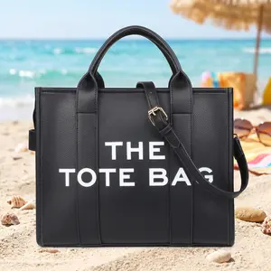Women's PU Leather Tote - Durable Structured, Adjustable Crossbody Strap, Spacious Casual Commuter Everyday Work Bag, Stylish Birthday Gift for Women, Casual Commuter Bag tiktokshopspringglowup