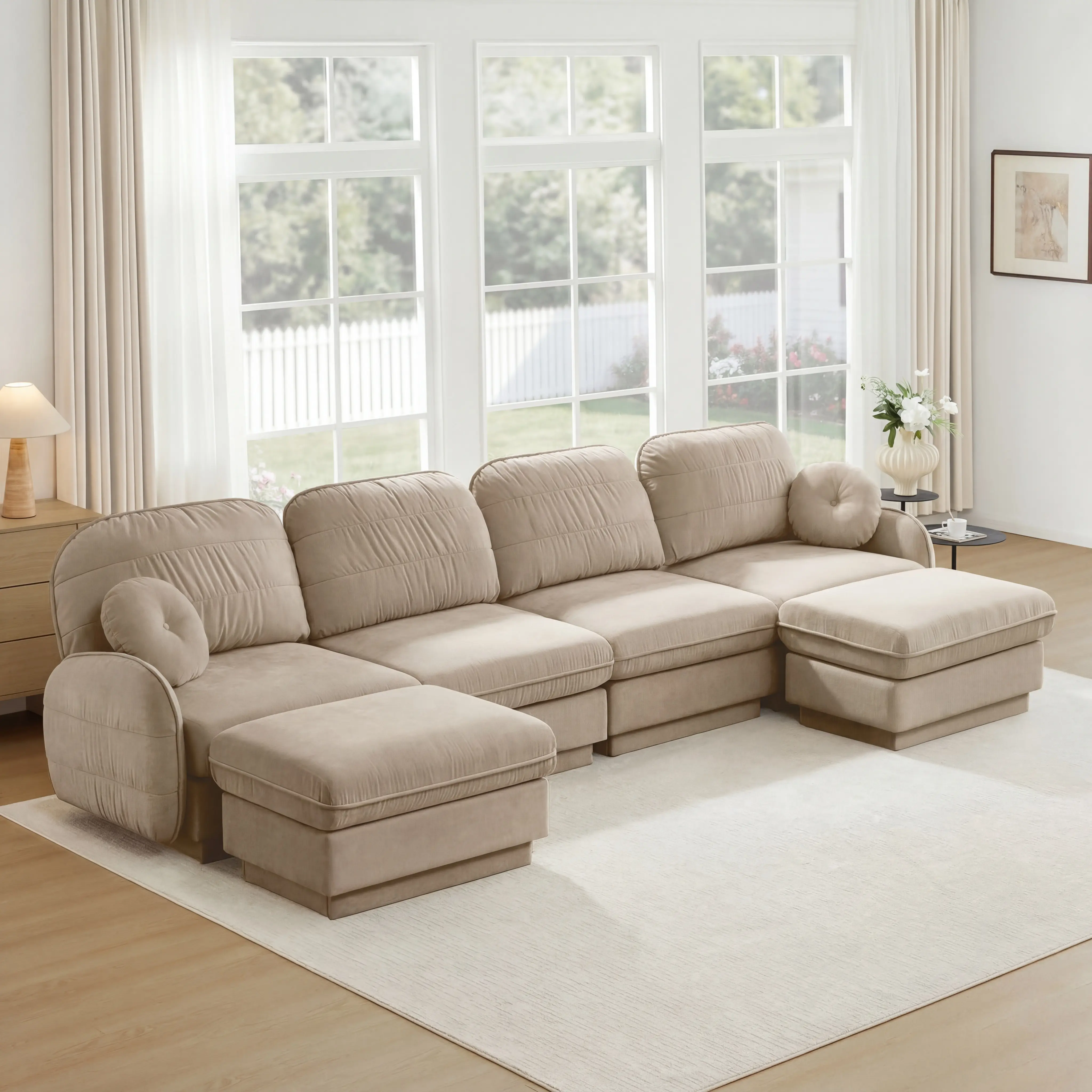 Light Coffee + Chenille + 4 Seat2