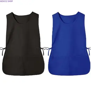 2-Pack Hairdresser Aprons, Mixed & Solid Color Tie-Side Vest Aprons, Dirt-Resistant Salon Work Aprons for Hair Styling, Cleaning, Back-to-School & Easy Maintenance
