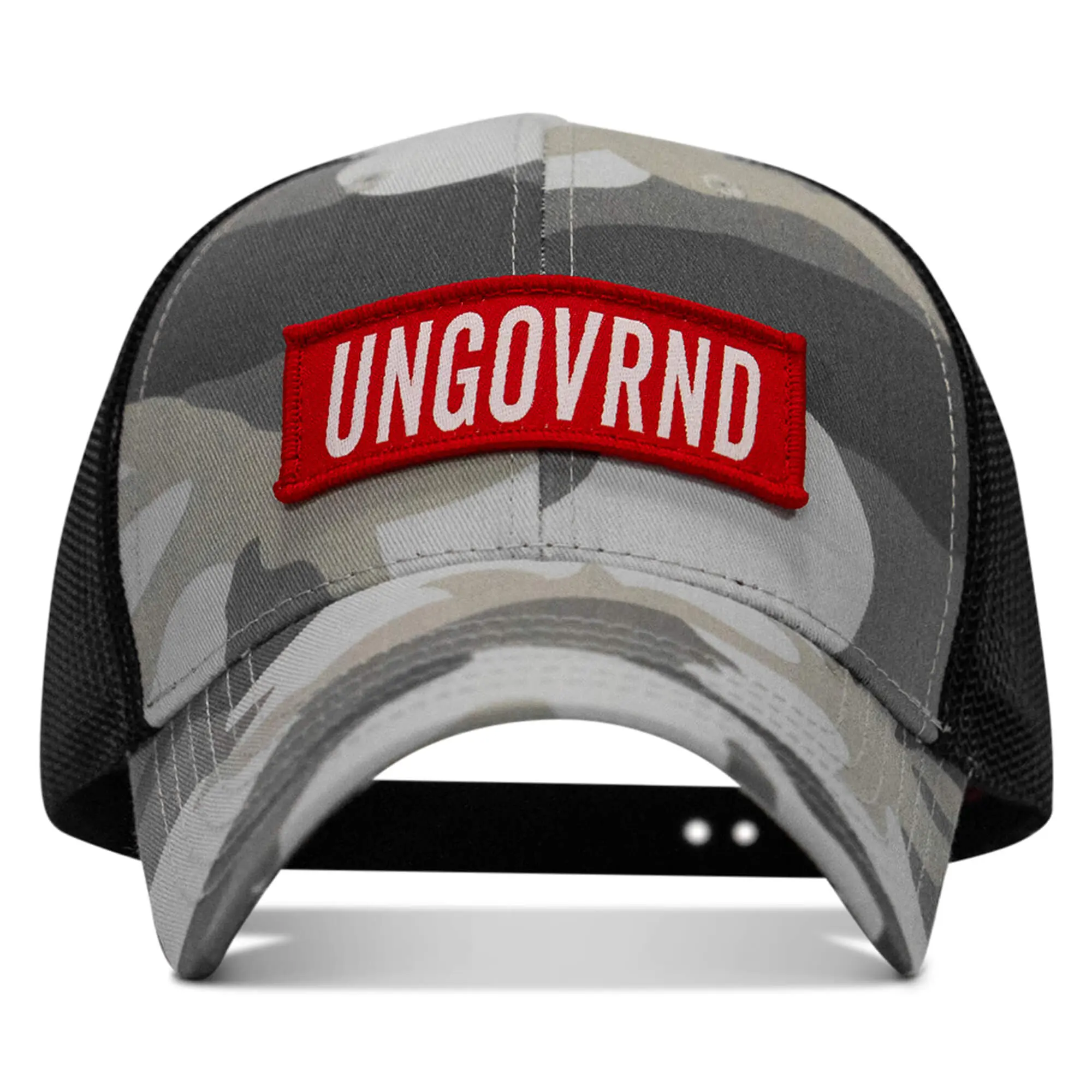 COMBAT IRON Red Custom Patches Snapback Baseball Cap - Cotton Twill Mesh, In-House Embroidery, Adjustable Fit, Casual Everyday Fashion Accessory