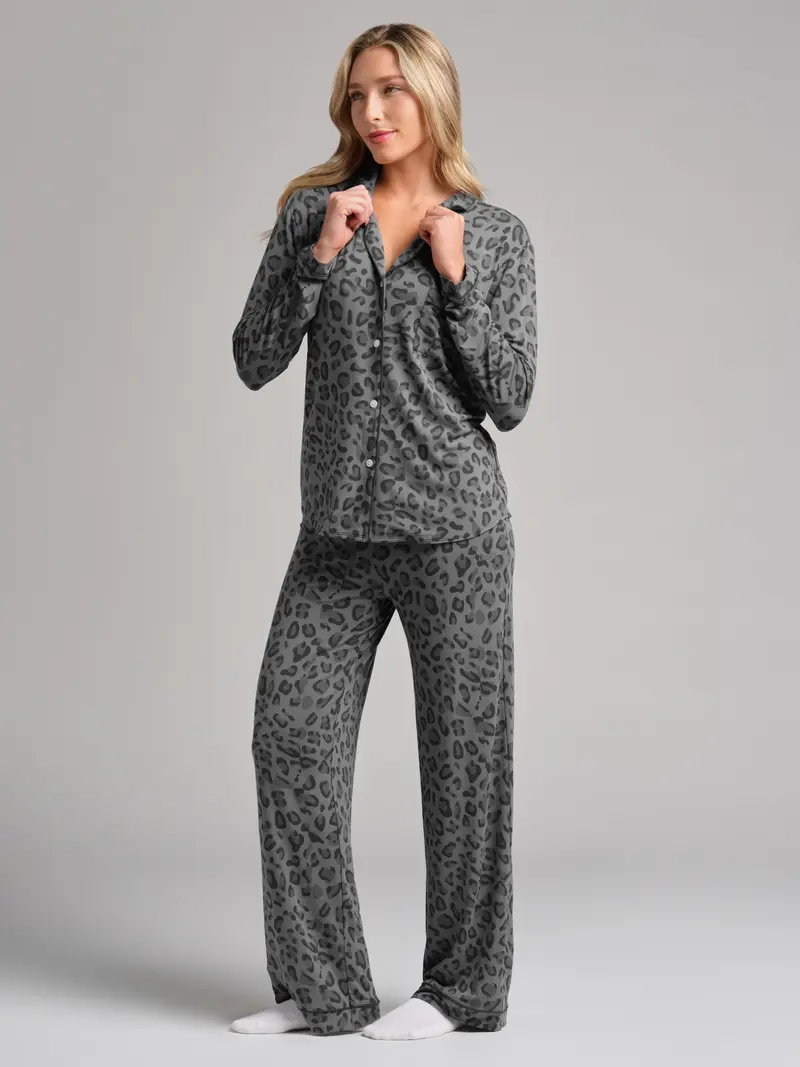 Willie J's Easy PJ's Bamboo Pickleball Print Pajamas Long Sleeve