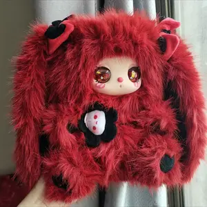 Baby Three-Lila 600% V2 Masquerade Party With My Girl ，Bunny Plush Dolls，Soft Furry Collectibles，Backpack or clothing decoration，Blind bag Kawaii Stuffed Animals