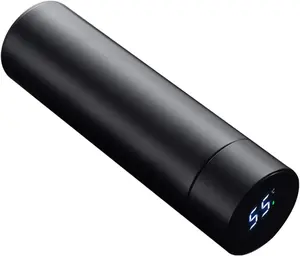 Smart Water Bottle Stainless Steel Vacuum Flask,Travel Mug with Smart LCD Touch Screen, Keep Hot Or Cold, Car Portable Travel Tea Coffee Vacuum Thermoses Cup,Insulated Water Bottle Drinkware Beverage