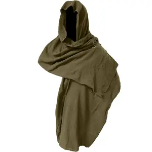 Renaissance Medieval Costume Men's Shawl Scarf Shaman Cover Cloak Cape Halloween Men's Clothing