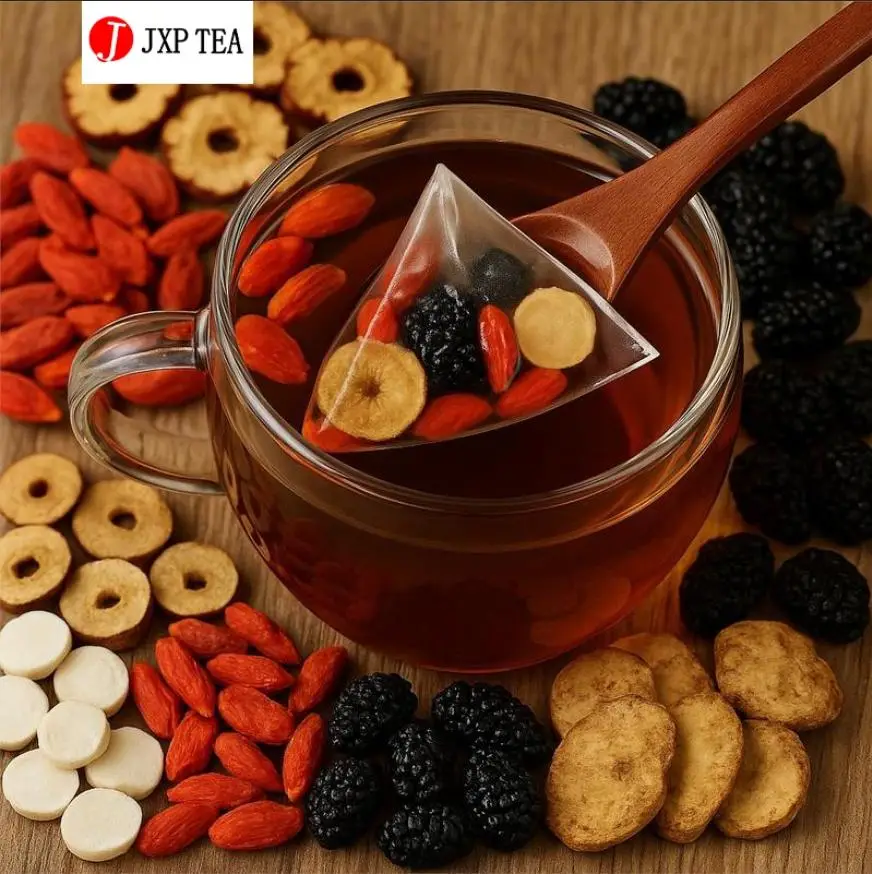 Tea for men Healthy Tea Drink Natural Plant Formula Long-lasting and strong Six Treasures Tea fruit fresh Beverage ginseng tea excellent raw material