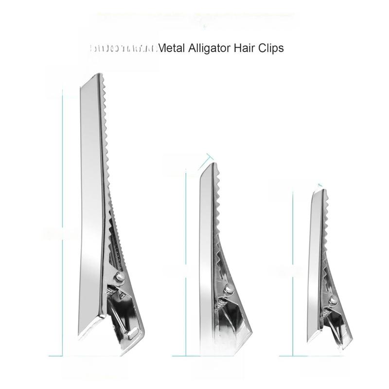 70 Pcs Alligator Hair Clips 3 Sizes 3.9 2.2 1.8 inch Silver Metal Hair Bow Clips for Women DIY Accessories Salon Hair Grip Bows Making Crafts