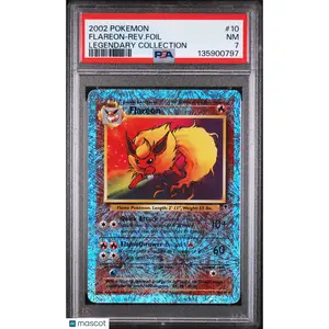 Flareon Reverse Holo #10 2002 Pokemon Legendary Coll. PSA 7
