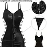 Plus Size SEXY Womenswear Lady Nightwear Nightdress Nighty Dress Loungewear Underwear Set🔥V-Neck Lace Knit Teddy with Cutouts - Fit ALL Body Types